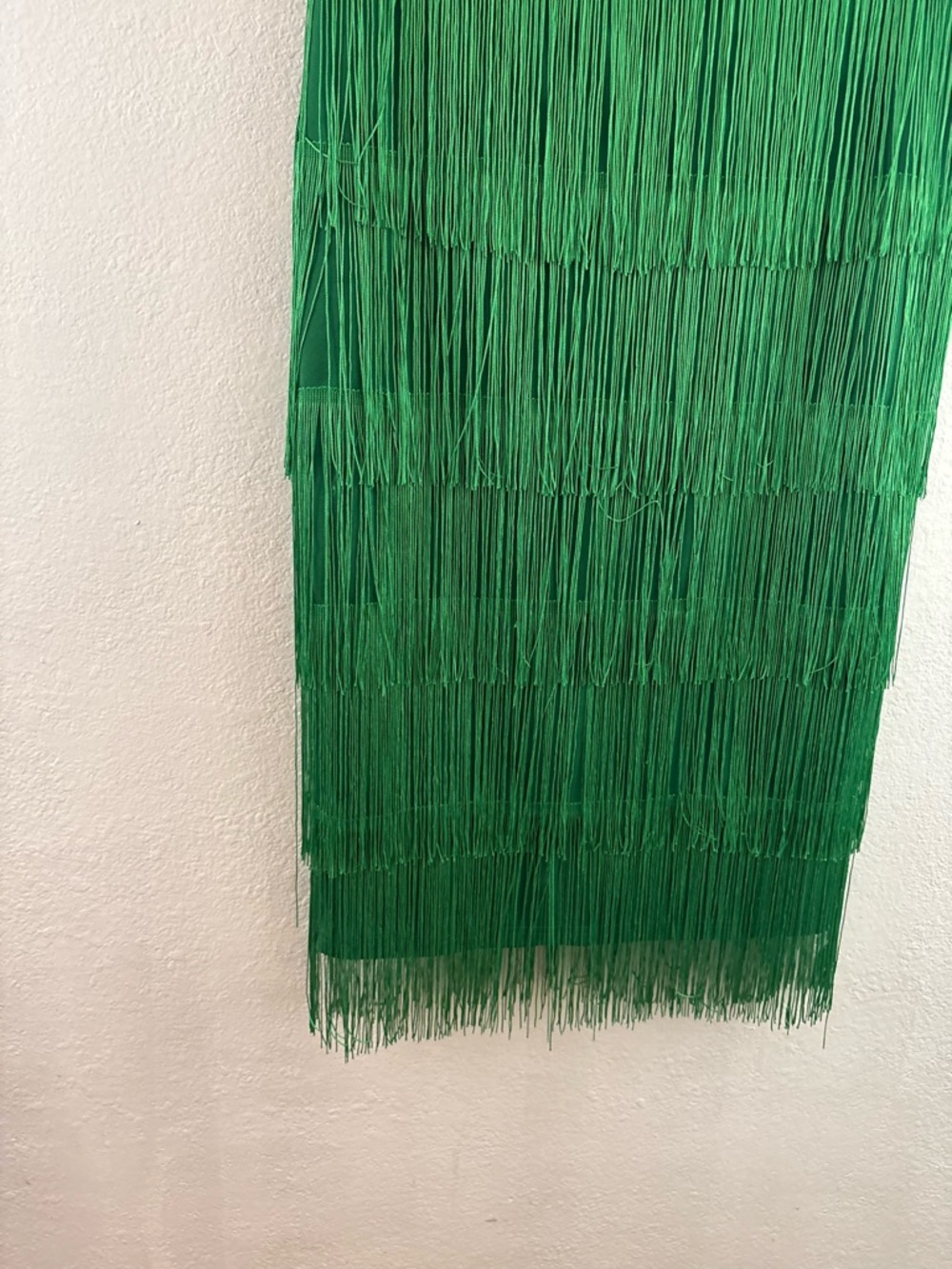 Green Fringe Midi Skirt - Picture 3 of 6